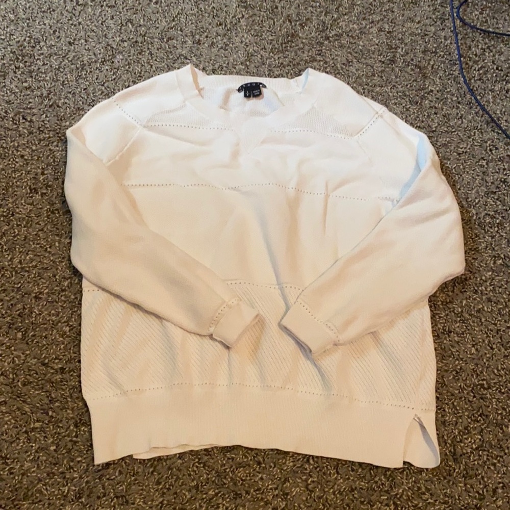 Theory petite white sweater